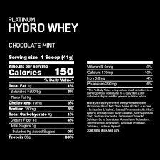 platinum hydrowhey optimum nutrition