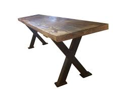 Banc Pieds 2 X 2 En Metal Tubes Custom Made Boite Jambes Table En Acier Bois De Grange Bloc De Boucher Industriel Table En Acier Bancs Metal