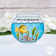 Next, using the xl hexagon squeeze punch, create a notch at the top of the circle. Aquarium Shaped Card Pink And Main Blog