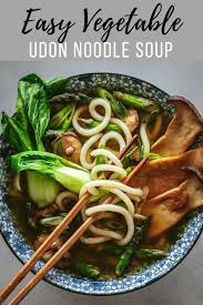 Easy Vegetable Udon Noodle Soup Le Petit Eats Recipe Udon Noodle Soup Vegetarian Recipes Udon Noodles Recipe