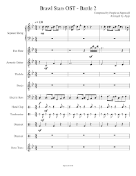 Follow supercell's terms of service. Brawl Stars Ost Battle 2 Sheet Music For Drum Group Bass Guitar Tambourine More Instruments Mixed Ensemble Musescore Com
