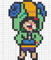 브롤스타즈 틱 대형 펄러비즈 도안 Brawl Stars Tick Perler Beads 마인크래프트 픽셀 아트 펄러비즈 레온