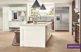 Consider A Kraftmaid Gateway Island End In Dove White For A Convenient Workspace That Perfectly Complements Kraft Kitchen Remodel Kitchen Plans Kitchen Design