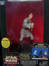 Star Wars Episode 1 The Phantom Menace 12 Inch Tall Action Figure Interactive Talking Bank Obi Wan Kenobi With Comb Star Wars Episodes Obi Wan Star Wars Toys
