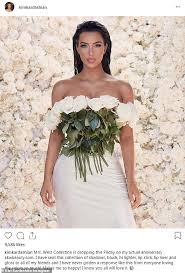 Check out our kim kardashian wedding selection for the very best in unique or custom, handmade pieces from our shops. Kim Kardashian And Kanye West Celebrate 5th Wedding Anniversary With Extravagant Kimye Flowers Daily Mail Online