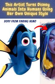 Ugly Bird From Finding Dory This Artist Turns Disney Animals Into Humans Using Her Own Unique Style In 2020 Disney Animals Animals Disney Art