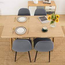 Find the dining room table and chair set that fits both your lifestyle and budget. Buy Didihou Mid Century Modern Dining Chair Covers Jacquard Shell Chair Cover Modern Mid Century Side Chair Slipcovers Lounge Armless Chairs Covers For Dining Room Living Room Set Of 4 Grey Online