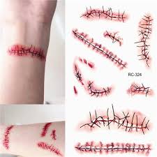 Some people have a fear that laser tattoo removal can cause cancer. Buy Stitched Wound Scary Scars Temporary Tattoo Sticker Waterproof Instant Convenient Tattoo Sticker For At Affordable Prices Price 0 52 Usd Free Shipping Real Reviews With Photos Joom