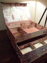 Associació del personal de la caixa. De Carton Y Trapo Cajas Organizadoras De Carton Caja Hecha En Casa Manualidades