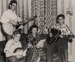 The Everly Brothers and their father Ike Everly on their show in 1970