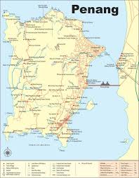 Large Detailed Map Of Penang Penang Detailed Map Penang Malaysia