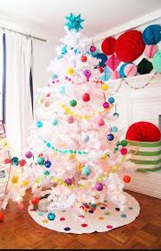 Want A White Tree With Neon Colors For My Kiddos Rainbows Christmas Rainbow Christmas Tree Colorful Christmas Decorations