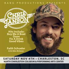 Bang Productions Presents Chris Janson November 4th at the PAC in N.  Charleston