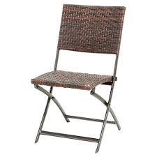 El Paso Set Of 2 Wicker Patio Folding Chairs Brown Christopher Knight Home Folding Chair Outdoor Furniture Chairs Patio Chairs