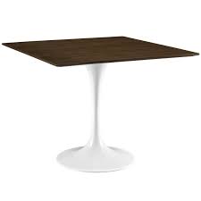 Eero Saarinen Tulip Style 36 Square Dining Table With Wood Top Square Dining Tables Modern Dining Furniture Pedestal Dining Table