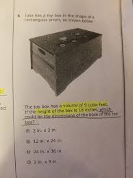 Play inspires passion, boldness, and curiosity and in the midst of all the. Julia Has A Toy Box In The Shape Of A Rectangular Prism As Shown The Toy Box Has A Volume Of 9 Brainly Com