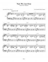 Gladiator Now We Are Free Piano Version Sheet Music Gladiator Now We Are Free Lisa Gerrard Hans Zimmer Partituras Partitura Piano Musica