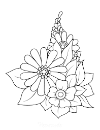 Children young and old, plus probably a few adults, will enjoy colouring in the patterns on this simple flower colouring page. 112 Beautiful Flower Coloring Pages Free Printables For Kids Adults