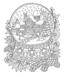 Xmas coloring pages for adults. Adult Coloring Christmas