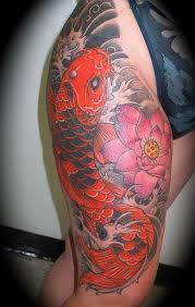 Thigh Koi Fish Tattoo Koi Fish Tattoo Japanese Tattoo Ideas Tattoos