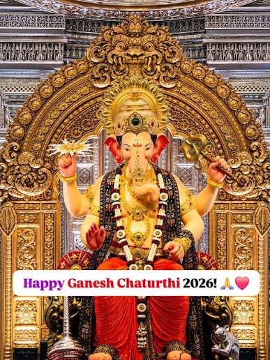 Wishing everyone a very Happy Ganesh Chaturthi 2026! ❤️🙏 May Lord Ganesha remove every obstacle and bless your home with happiness, wisdom, prosperity and new beginnings. Ganesh Chaturthi is being celebrated on