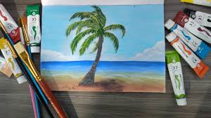 Cat air atau populer juga dengan sebutan aquarel adalah medium lukisan yang menggunakan pigmen dengan pelarut air dengan sifat transparan. Acrylic Painting Pemandangan Tepi Pantai Youtube