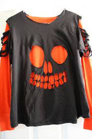 Recycled Skull T Shirt Tutorial Halloween Kids Diy Halloween Shirts Homemade Halloween
