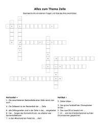Arbeitsblatt 1 mitose lösungen 1. Kreuzwortratsel Alles Zum Thema Zelle Als Pdf Arbeitsblatt Schulraetsel De
