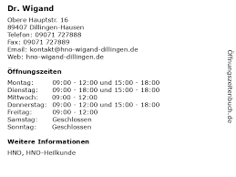 Mietwohnungen, häuser und vieles mehr. á… Offnungszeiten Dr Wigand Obere Hauptstr 16 In Dillingen Hausen