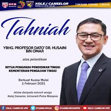 Direktur jenderal anggaran, kementerian keuangan; Kolej Canselor Upm On Twitter Sebagai Ketua Pengarah Pendidikan Tinggi Kementerian Pengajian Tinggi Bagi Tempoh Dua Tahun Berkuatkuasa Mulai 1 Februari 2021 Diharapkan Dengan Pelantikan Ini Ybhg Profesor Dato Dr Husaini Bin