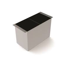 Calha úmida De Encaixe Em Aço Inox Escovado Porta Talheres Com Divisa Ria 7 5cm Em Inox Para Calha Asmida Xteel Condec Premium Calha Umida Porta Talheres Calha