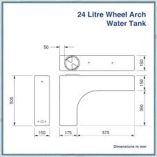 Campervan 24 Litre Wheel Arch Water Tank Vw T5 Reservoir Eau Reservoir