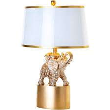 Couture India Elephant Gold Leaf Table Lamp Elephant Table Lamp Table Lamp Lamp