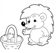 Free printable fall coloring pages. Hedgehog Free Print And Color Online