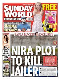 Until december 25, 1988 all editions were printed in dublin but since 1 january. Today S Front Page Northern Ireland Sunday World Facebook