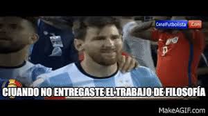 Fue duro ver llorar a messi. Messi Llorando Tras Perder La Final De La Copa America Ante Chile 2016 On Make A Gif