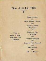 Menu Des Repas De Mariage De Marguerite Et Raymond Mes Chers Parents 3 Juin 1933 Repas Mariage Petite Bouchee Et Sainte Julienne