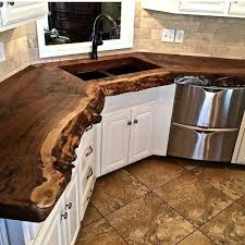 Sapienstone has some really lovely white marble options that would look amazing in an outdoor kitchen. Beautiful Wood Countertop Outdoor Kitchen Countertops Wood Countertops Rustic Kitchen
