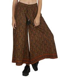 La ceinture dans le même tissu. Pantalon Large Ete Pour Femme Imprime Ethnique Boheme Johnny