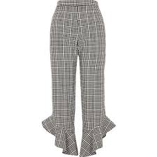 Black And White Gingham Pants River Island Black Gingham Frill Hem Cropped Pants 80 Liked On Polyvore Featuring Pants Capris Bottoms Trouser Con Imagenes Pantalones De Moda Ropa Pantalones Mujer