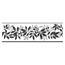 Black And White Wallpaper Border Designs Fun4walls Trail Peel And Stick Wall Border Set Of 2 Black Wallpaper Border Wall Borders Botanical Wallpaper