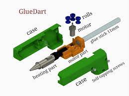 Gluedart Glue Pen With Motor Extruder Case By Tanyaakinora Thingiverse Glue Pen Pen Design Glue
