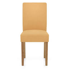 The curved design of the seat and indented spine gives it a distinctive silhouette. Austin Dining Chair Mustard Atlantic Shopping