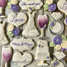 Purple Lavender And Cream Wedding Engagement Party Decorated Sugar Cookies For Favors Sugar Cookies Decorated Wedding Cookies Decorated Wedding Shower Cookies