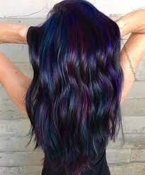 Massage into hair, concentrating on the roots. Here S How To Get Rainbow Hair If You Re A Brunette Oil Slick Hair Vivid Hair Color Hair Styles