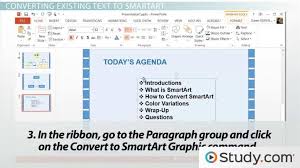 how to convert text to smartart in powerpoint