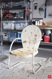 There is also a rusty metal primer spray that is for spraying rusted metal. Makeover A Rusty Metal Chair With Rust Oleum Stops Rust Spray Paint