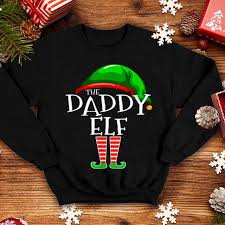 Mom and dad travel tumbler set, funny christmas gifts for new parents new pregnancy new dad new mom anniversary birthday, stainless steel insulated travel tumbler with 2 lids (20oz, black and white) 4.7 out of 5 stars. Daddy Elf Sweatshirt Elf Christmas Sweater Christmas Gifts For Dad