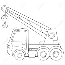 Supercoloring.com is a super fun for all ages: Coloring Page Outline Of Cartoon Truck Crane Construction Vehicles Royalty Free Cliparts Vectors And Stock Illustration Image 133686653