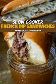 Best Juicy Slow Cooker French Dip Sandwiches Recipe French Dip Recipes Crockpot Recipes Slow Cooker